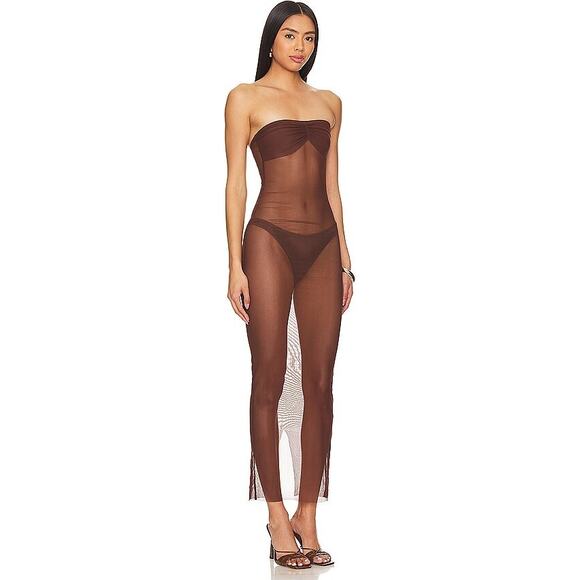 REVOLVE Bananhot Alice Dress Brown Net Size Small New with Tag - Picture 1 of 12